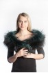 Green Raccoon Fur Scarf